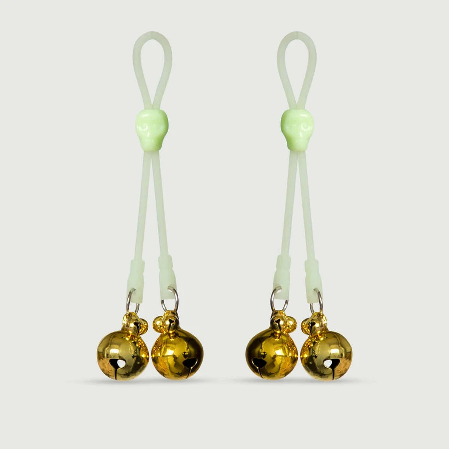Tepelklemmen met belletjes - Goud