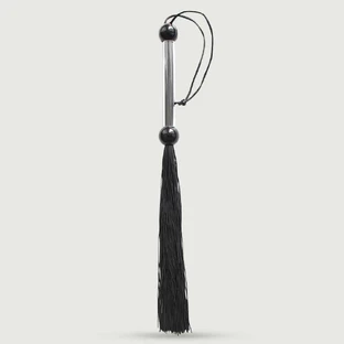 Mini Flogger mit Kunststoffgriff und dünnen Kanten - Schwarz