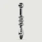 Plug pour pénis en métal avec nervures 10 mm - Argent