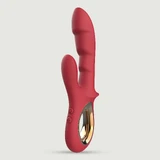 J'Adore Silikon gerippt Rabbit Vibrator - Rot