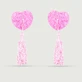 Nipple Pasties With Tulle Flowers & Tassels - Rose