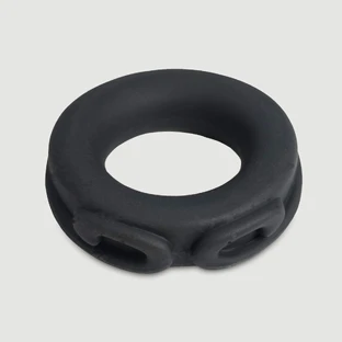 Soepele Monkey Siliconen Cock Ring 45 mm - Zwart