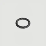 Medium Silicone Wave Cock Ring - Black