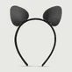 Leather Cat Ear Headband - Black