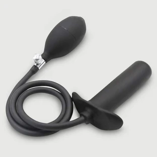 Opblaasbare Plug Butt 10 x 2,5 cm - Zwart
