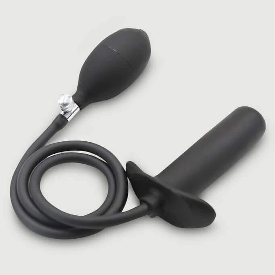 Opblaasbare Plug Butt 10 x 2,5 cm - Zwart
