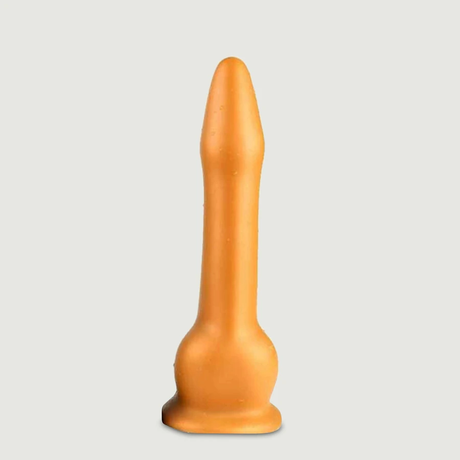 Consolador grande de silicona lisa Vipe 21 x 5 cm - Oro