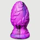 Großer Silikon Butt Plug mit strukturierter Oberfläche 19 x 9,3 - Lila