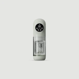 The Perfect Companion Thrusting & Rotating Male Masturbator With Vibration - White