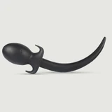 Plug anale medio Doggy Tail - Nero