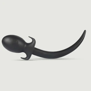 Plug anale medio Doggy Tail - Nero