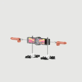 Double Trouble Premium Heating & Vibrating Multifunction Sex Machine - Black