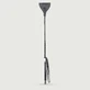 Brede punt ruitertrop met leren handvat 53 cm - Zwart