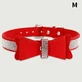 Collier avec noeud et strass - Rouge
