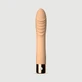 Bendy Realistic Ribbed Liquid Silicone Powerful Vibrator - Braun