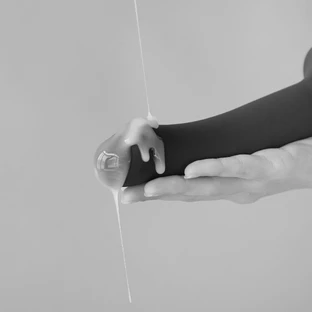 Semi Realistic Squirting Cum Silicone Dildo Large - Black