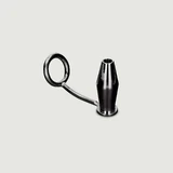 Metalen Ring 45 mm met Tunnel Butt Plug - Zilver