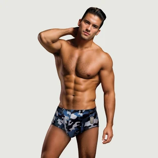 Tarnhose mit Hundemarke - Blau - Groß/X-Groß