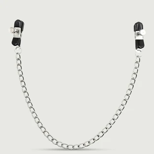 Tepelklemmen Met Ketting & Verstelbare Druk - Zilver