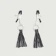 Pinzas para pezones con borlas - Negro/Plata