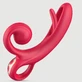 Das Kaninchen Flapping Silikon Kaninchen Vibrator mit flexiblen Klitoris Stimulator - Rot