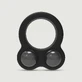 Ramrod Silicone Cock Ring met Metalen Gewichten - Zwart