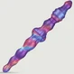 Futuristic Silicone Double Dildo 35,5 x 6,4 cm - Multicolour