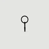 87 x 6 mm Silicone Urethral Plug with Ring - Black