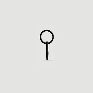 Tapón uretral de silicona 87 x 6 mm con anillo - Negro