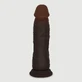 Manuel 20 cm Double Layer Silicone Ultra Realistic Dildo with Suction Cup - Black