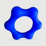 Shuriken Vloeibare Silicone Flexibele Cock Ring 45 cm - Blauw