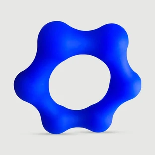 Shuriken Liquid Silicone Flexible Cock Ring 45 cm - Blue
