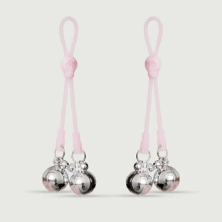 Nipple Clamps With Bells - Pink