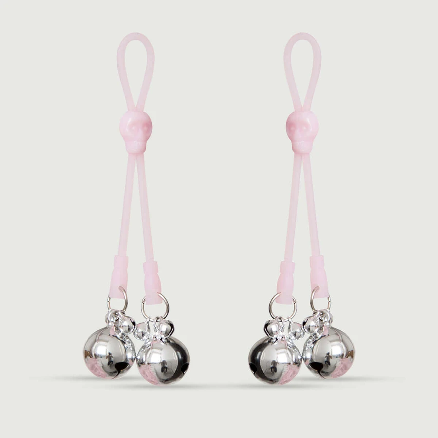 Nipple Clamps With Bells - Pink
