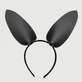 Leren Bunny Oor Hoofdband - Zwart