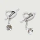 Heart Shaped Nipple Clamps With Dangling Charm - Silver