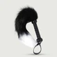 Fox Tail Whip With Braided Handle - Black