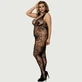 Body de taille plus en résille sans entrejambe avec laçage - Noir - Large/X-Large