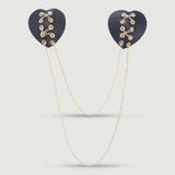 Nipple Heart Covers with Gold Chain