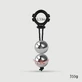 355g Silicone Cock Ring with 2 Balls - Black