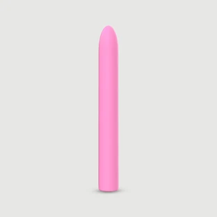 Vibratore classico Baby Slim 10 funzioni in silicone - Rosa