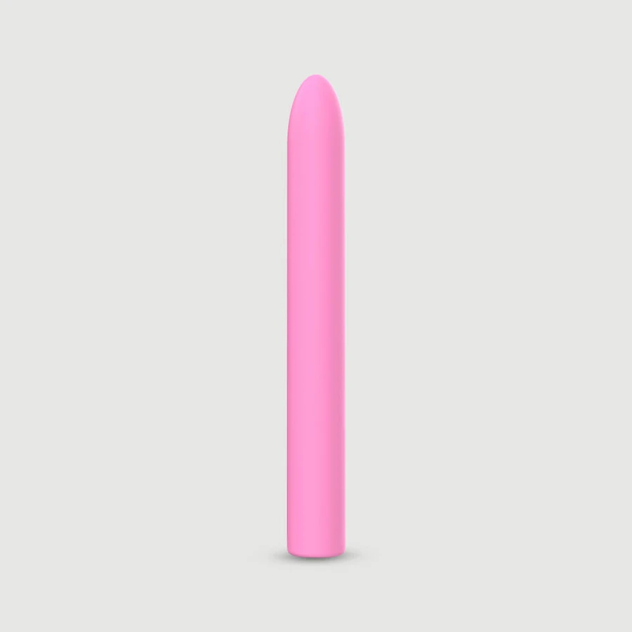 Vibratore classico Baby Slim 10 funzioni in silicone - Rosa