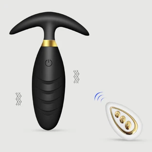 Felix 10 Function Remote Controlled Silicone Vibrating Butt Plug - Black