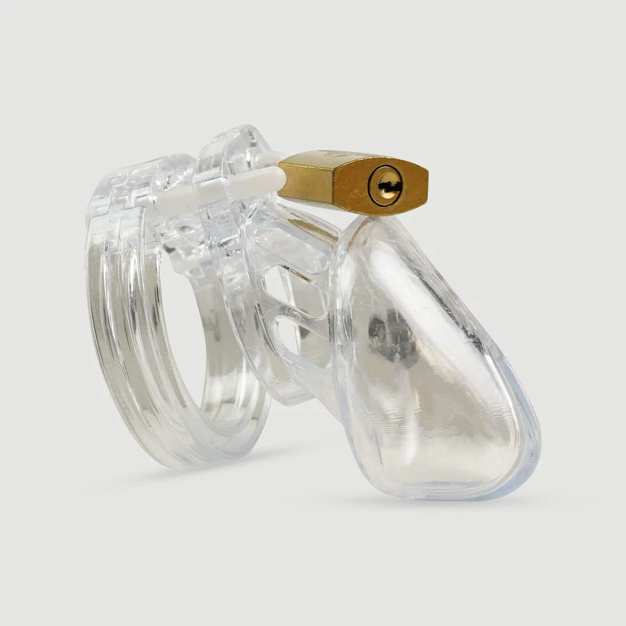 Small Chastity Cage With Lock - Transparent