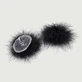 Furry Adhesive Nipple Covers With Faux Fur - Black