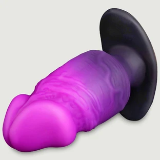 Realistische Siliconen Butt Plug Met Zuignap 14,7 x 4,7 cm - Fuchsia