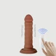 20,5 cm Bendable Medium Silicone Vibrating Realistic Dildo With Suction Cup - Flesh