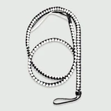 Pleciony skórzany bicz Bullwhip w dwóch odcieniach - czarny/biały