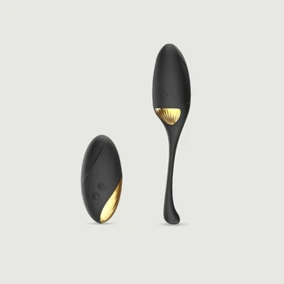 Secret Orgasm Remote Controlled Silicone Bullet Vibrator - Black