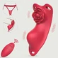 The Flower Butterfly draagbare vibrator met afstandsbediening - Rood